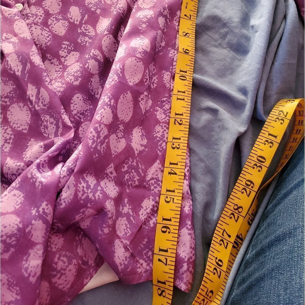 Purple Button up Blouse - Picture 11 of 12
